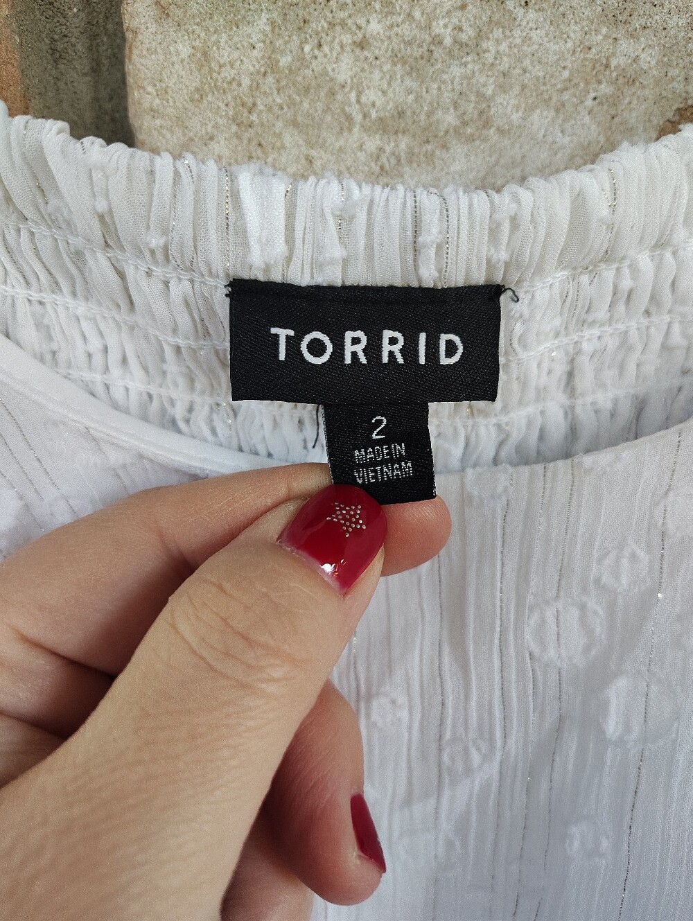 Torrid White Chiffon Lurex Clip Dot Hankie Hem Skater Dress 2X Wedding Party - Picture 4 of 10